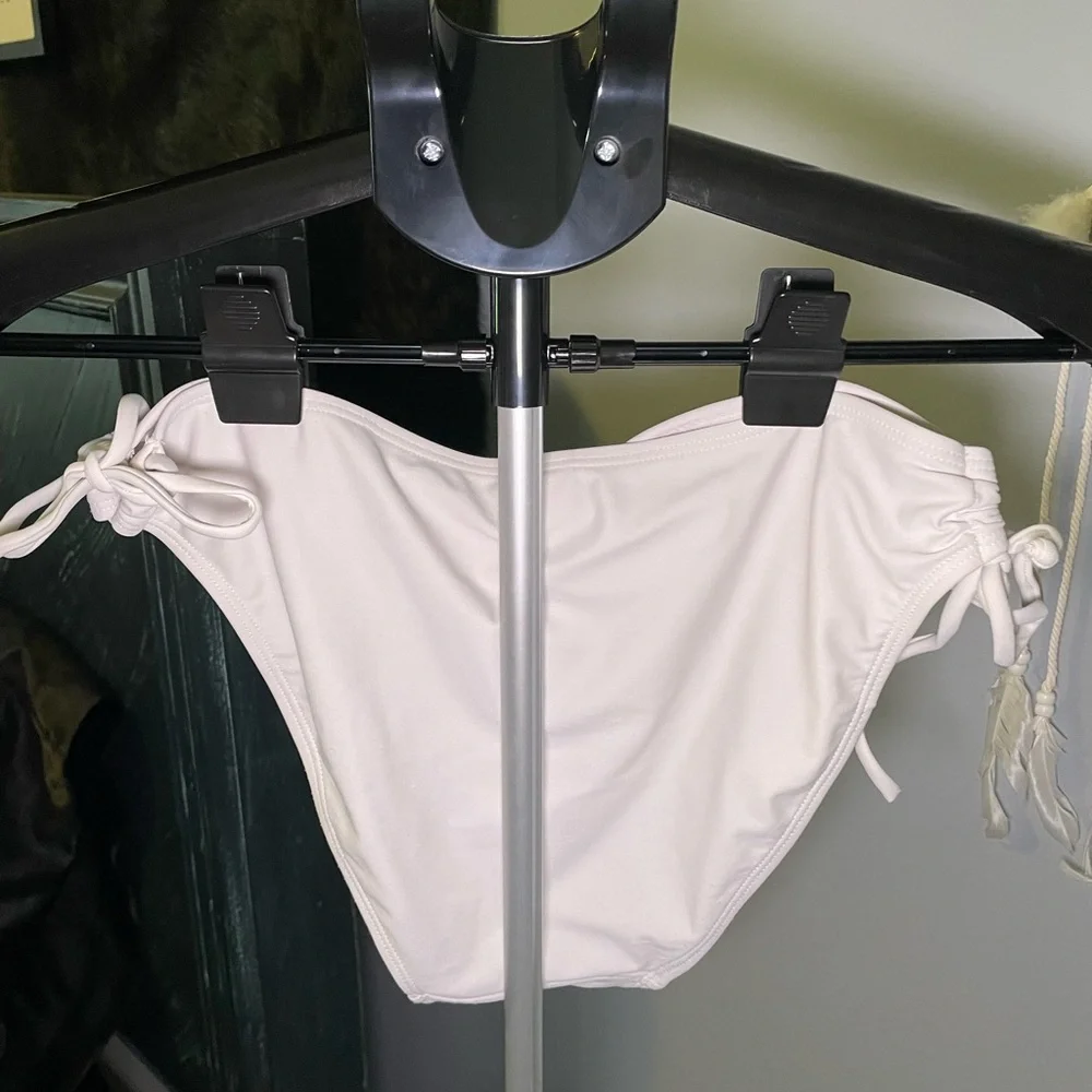 H2OH White Bikini Bottom with Side Ties